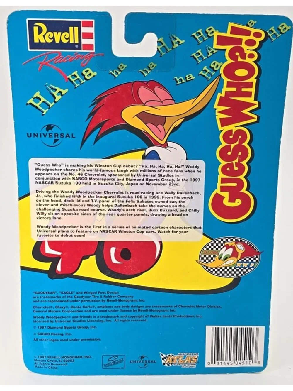 Vintage 1997 Revell Racing Woody Woodpecker #46 Wally Dallenbach NASCAR 1:64 NIP